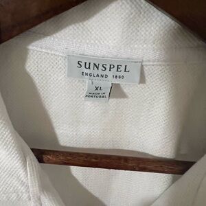 Sunspel White Polo Shirt